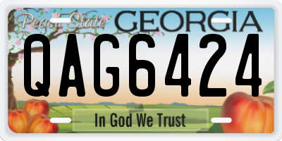 GA license plate QAG6424