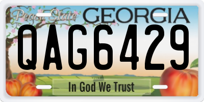GA license plate QAG6429