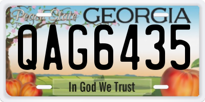 GA license plate QAG6435