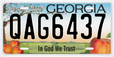 GA license plate QAG6437
