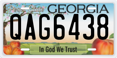 GA license plate QAG6438