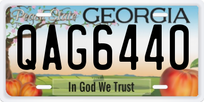 GA license plate QAG6440
