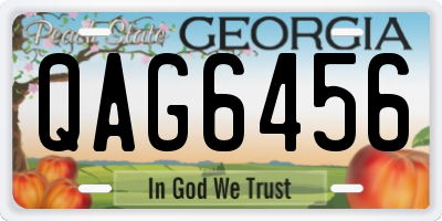 GA license plate QAG6456