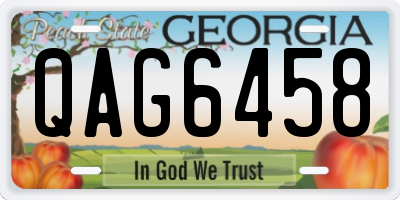GA license plate QAG6458