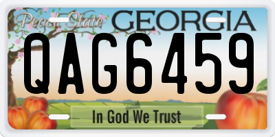 GA license plate QAG6459