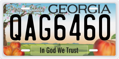 GA license plate QAG6460