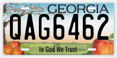 GA license plate QAG6462
