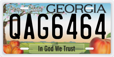 GA license plate QAG6464