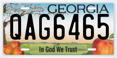 GA license plate QAG6465