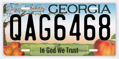 GA license plate QAG6468