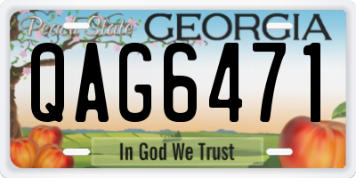 GA license plate QAG6471