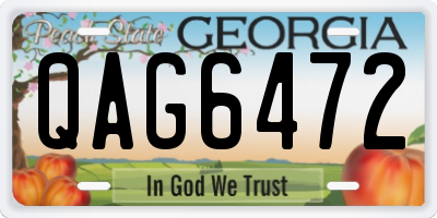GA license plate QAG6472