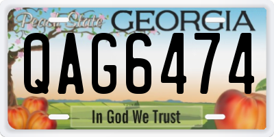 GA license plate QAG6474
