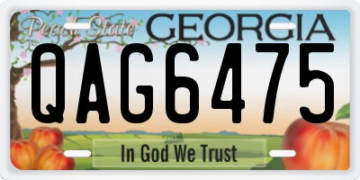 GA license plate QAG6475