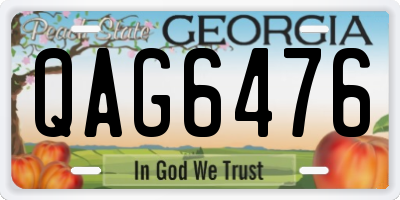 GA license plate QAG6476