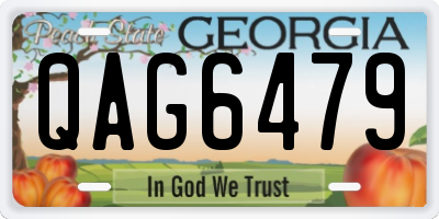 GA license plate QAG6479