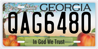 GA license plate QAG6480