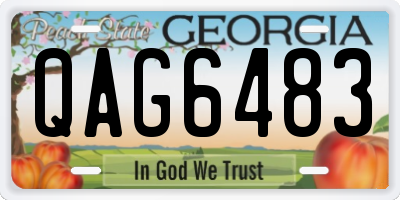 GA license plate QAG6483