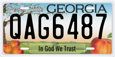 GA license plate QAG6487