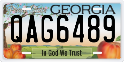 GA license plate QAG6489