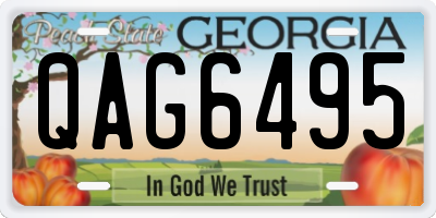 GA license plate QAG6495