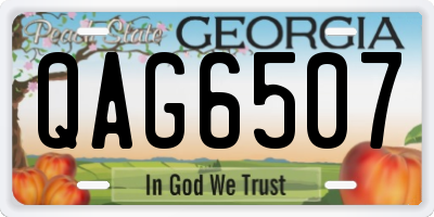 GA license plate QAG6507