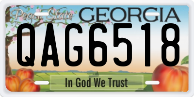 GA license plate QAG6518