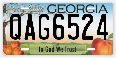GA license plate QAG6524