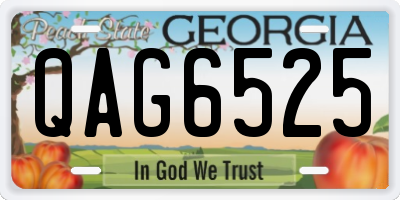GA license plate QAG6525