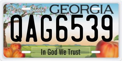 GA license plate QAG6539
