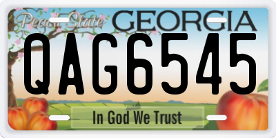 GA license plate QAG6545
