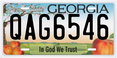 GA license plate QAG6546