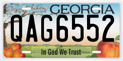 GA license plate QAG6552