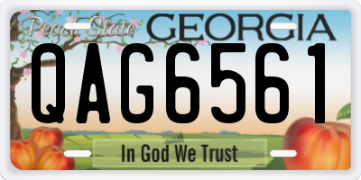 GA license plate QAG6561