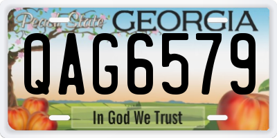 GA license plate QAG6579