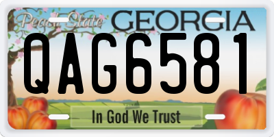 GA license plate QAG6581