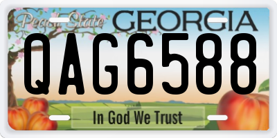 GA license plate QAG6588