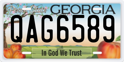 GA license plate QAG6589