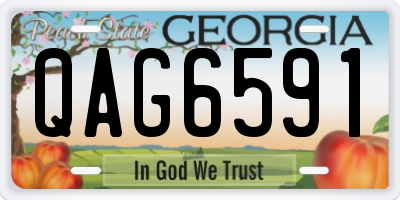 GA license plate QAG6591