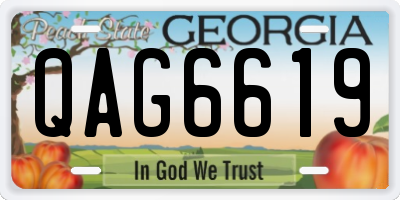 GA license plate QAG6619