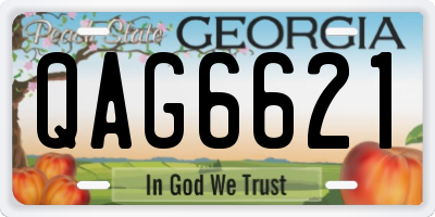 GA license plate QAG6621