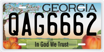 GA license plate QAG6662