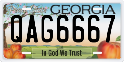 GA license plate QAG6667