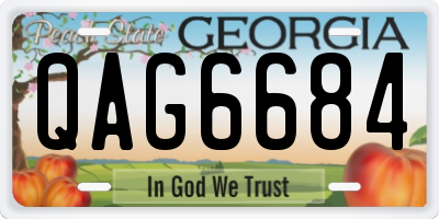 GA license plate QAG6684