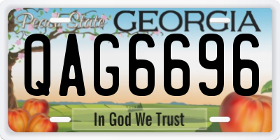GA license plate QAG6696