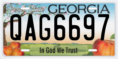 GA license plate QAG6697