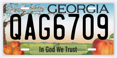 GA license plate QAG6709