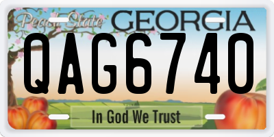 GA license plate QAG6740
