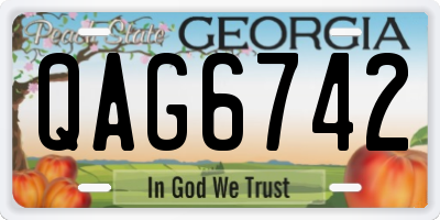 GA license plate QAG6742
