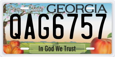GA license plate QAG6757